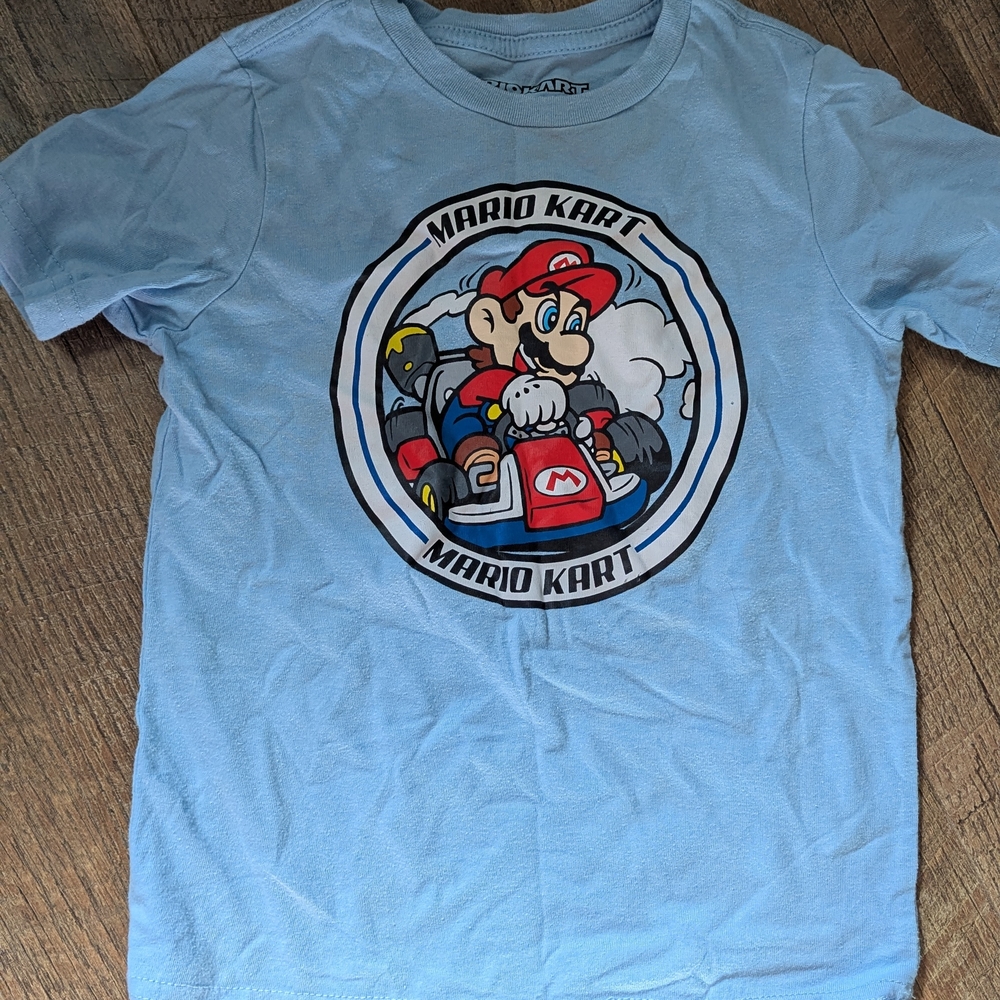 Blue Mario Kart Graphic T-Shirt